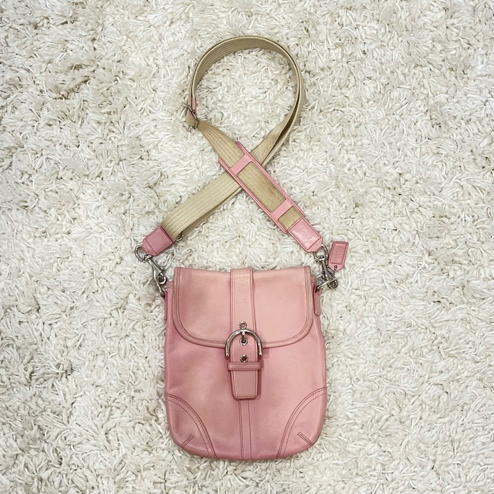 Coach Pink Leather Crossbody Bag